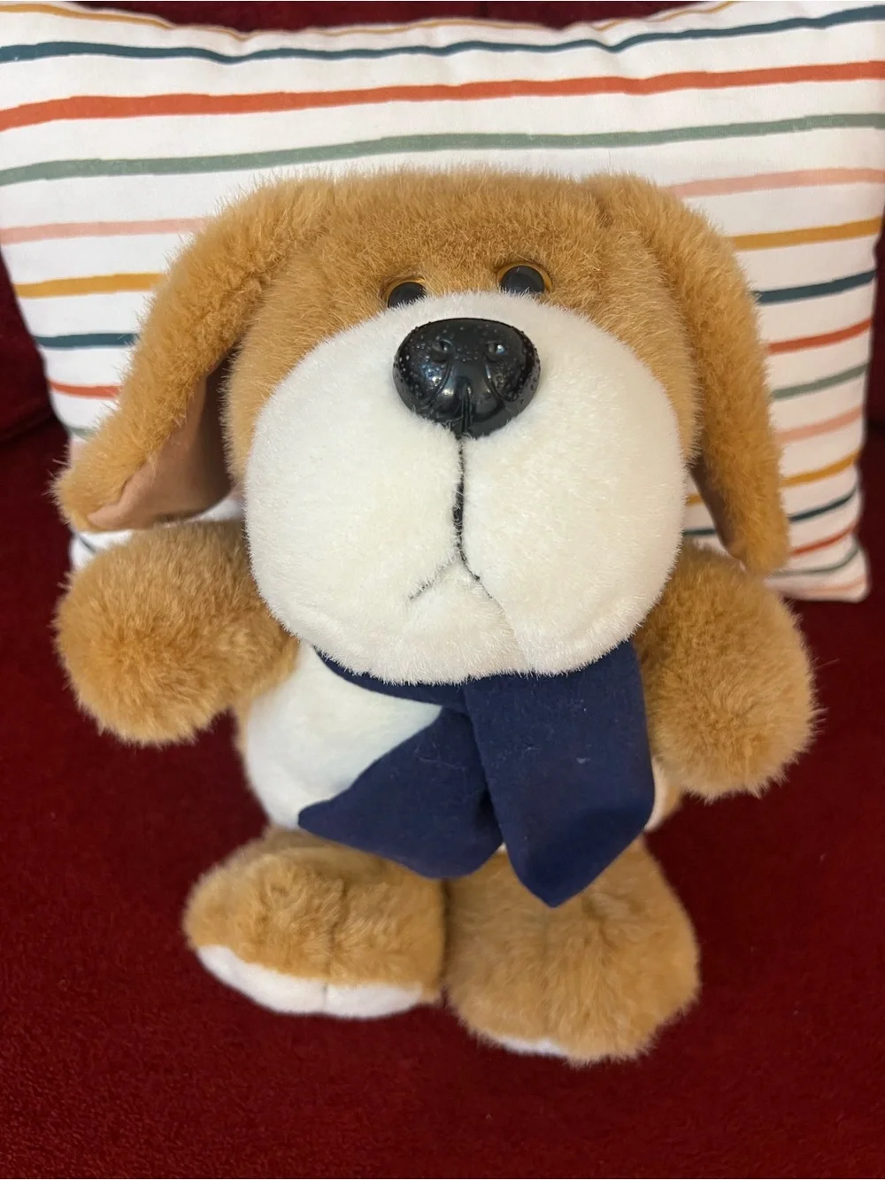 Broncos Plush Brown and White Dog Toy with Navy Scarf 1.29